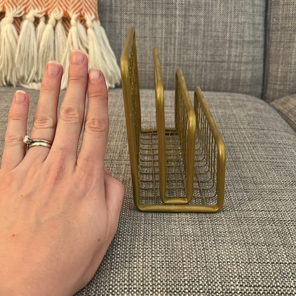 Nate Berkus Gold Metal Wire letter Organizer - Picture 2 of 4